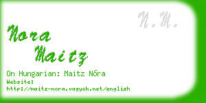 nora maitz business card